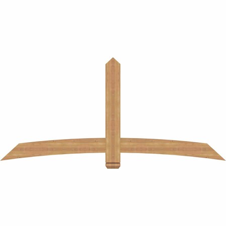 Ekena Millwork Bellingham Timber Gable Bracket, Western Red Cedar, 84"W x 38"H x 1 1/2"D x 5 1/2"F, 11/12 Pitch GBW084X38X0206BEL00SWR